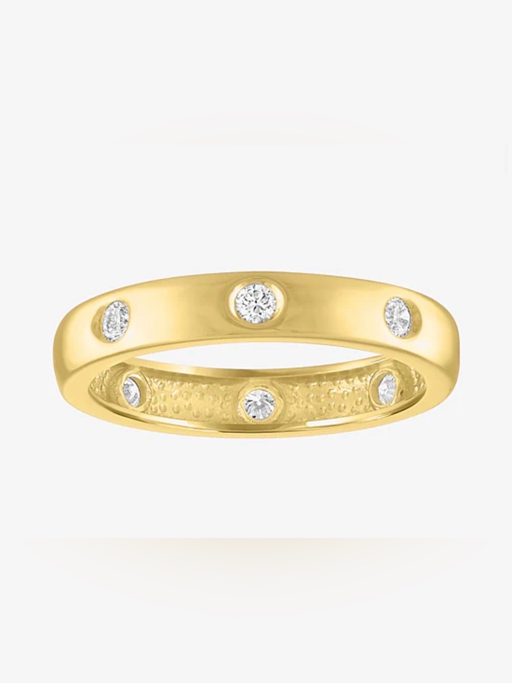 $1250 (G-H/Si2) 1/3 CT. T.W. White Diamond 10K Gold Delicate Wedding Band